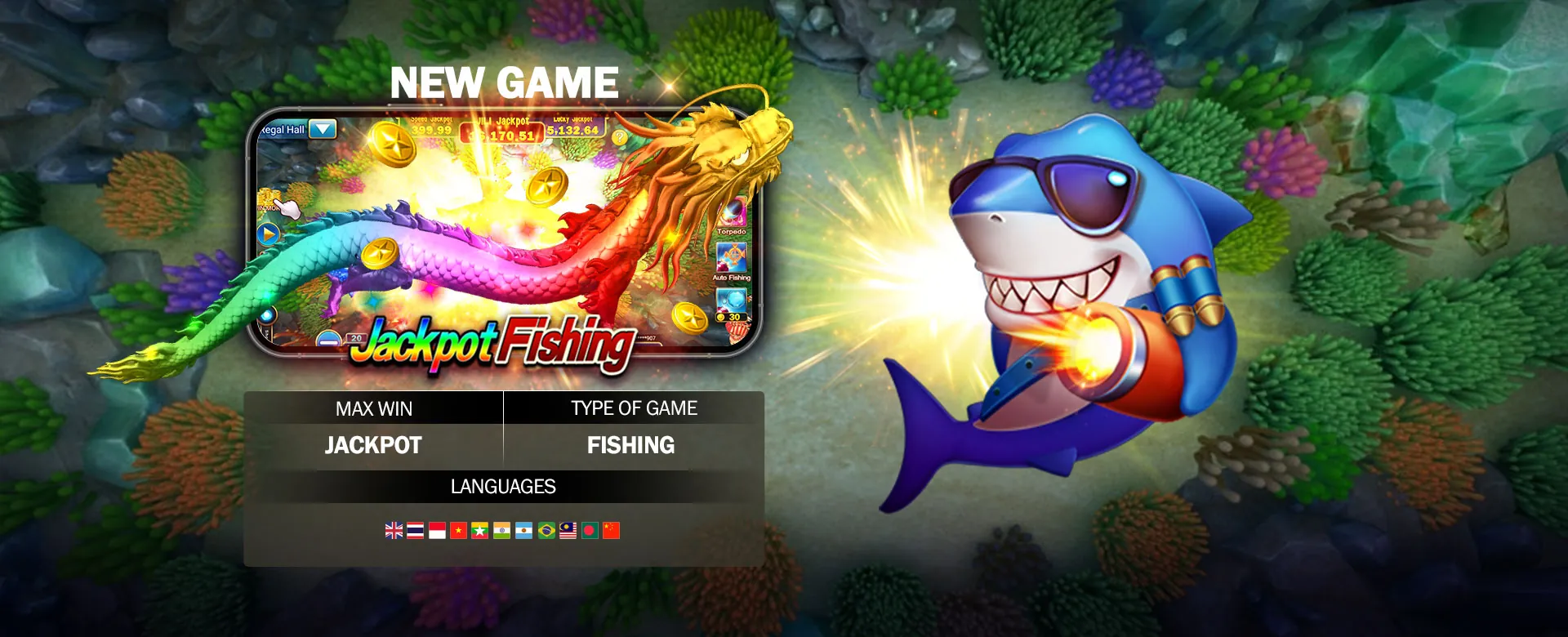 A vibrant online slot machine game with colorful symbols and a 'Big Win' notification, representing the excitement of online slots at okgames.